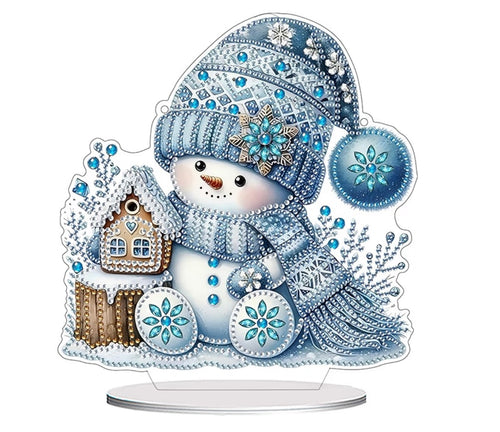 Blue Snowman Table Decoration