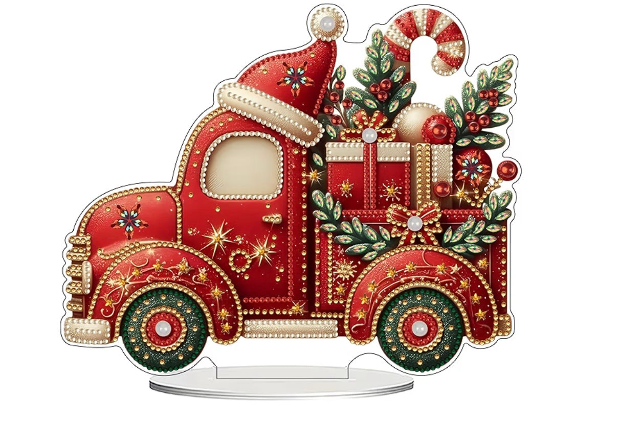 Double Sided Diamond Art Christmas Car