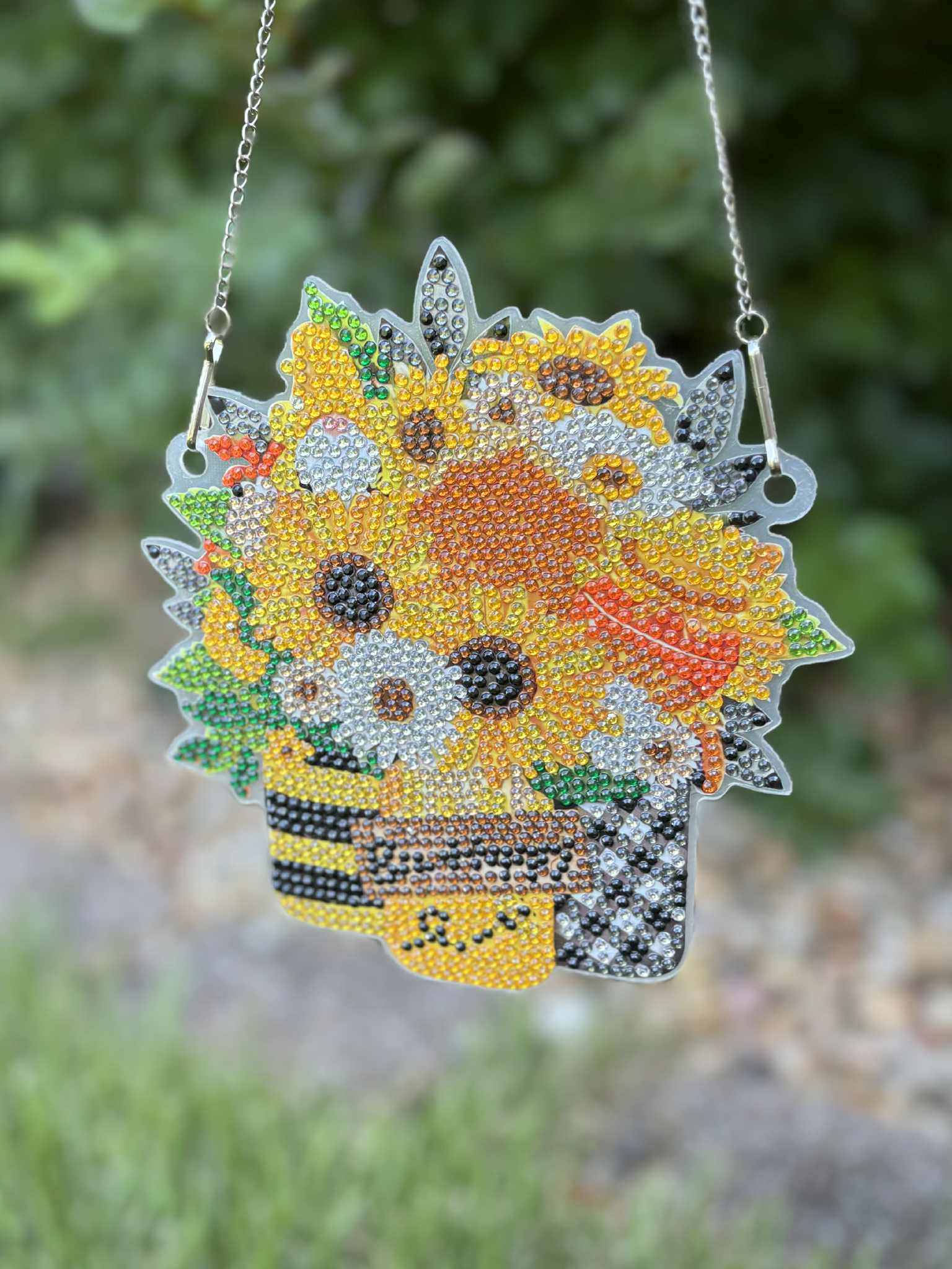 Sunflower hanging ornament